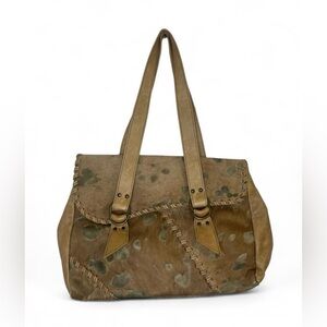 Elegant Brown and Tan Women's Shoulder Bag